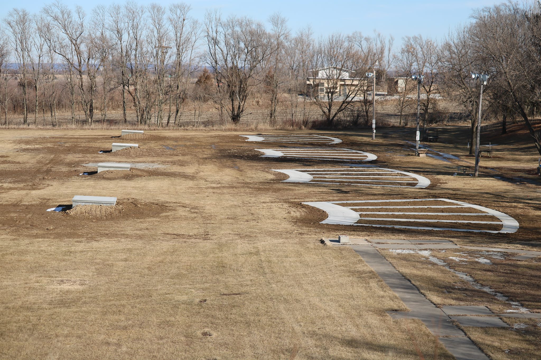 Trap range from looking east